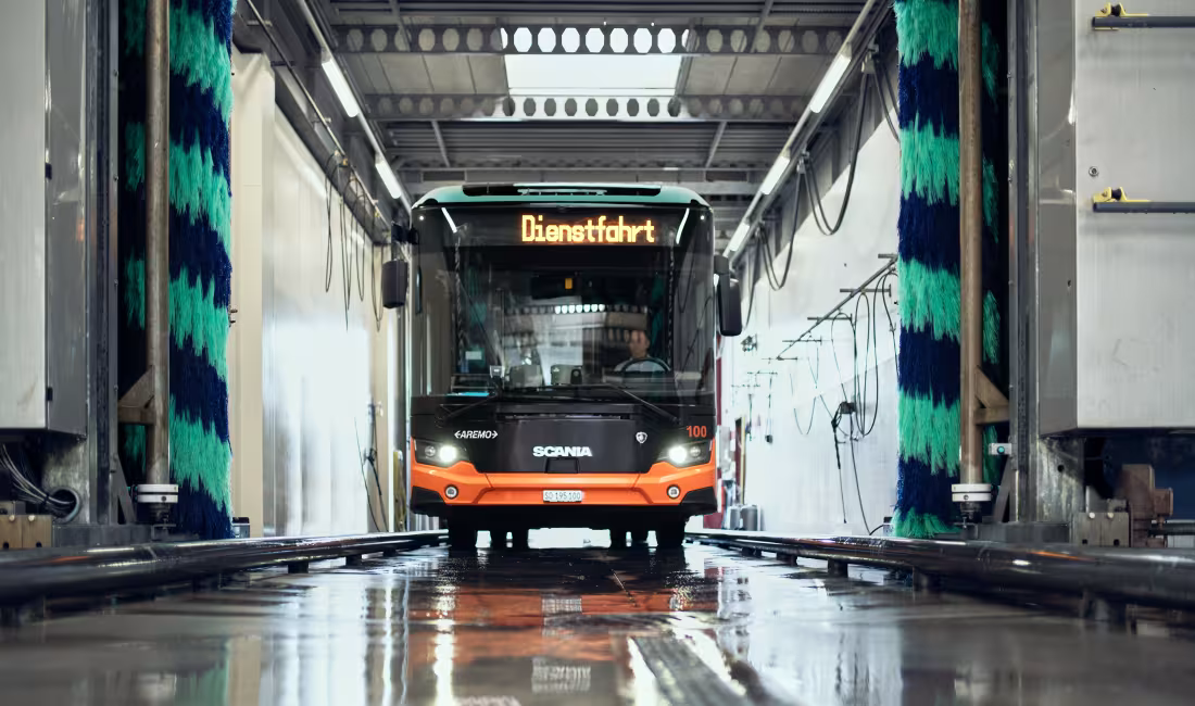 Bus in der Werkstatt
